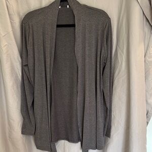 Gray Open Front Women's Cardigan